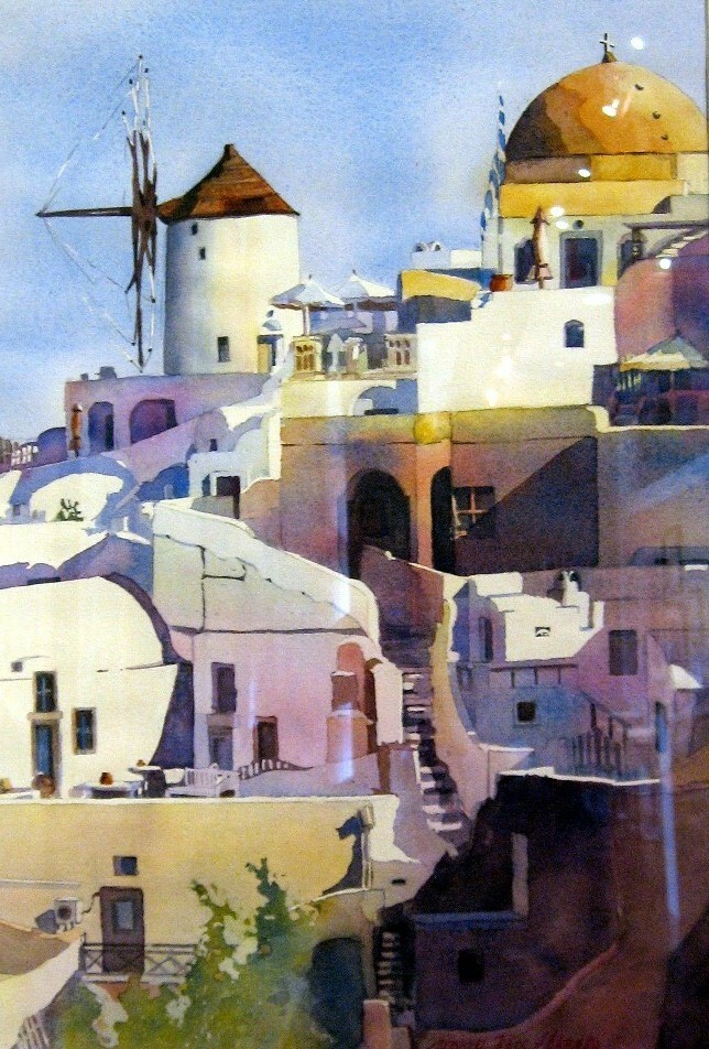 Buildings on the island of Santorini